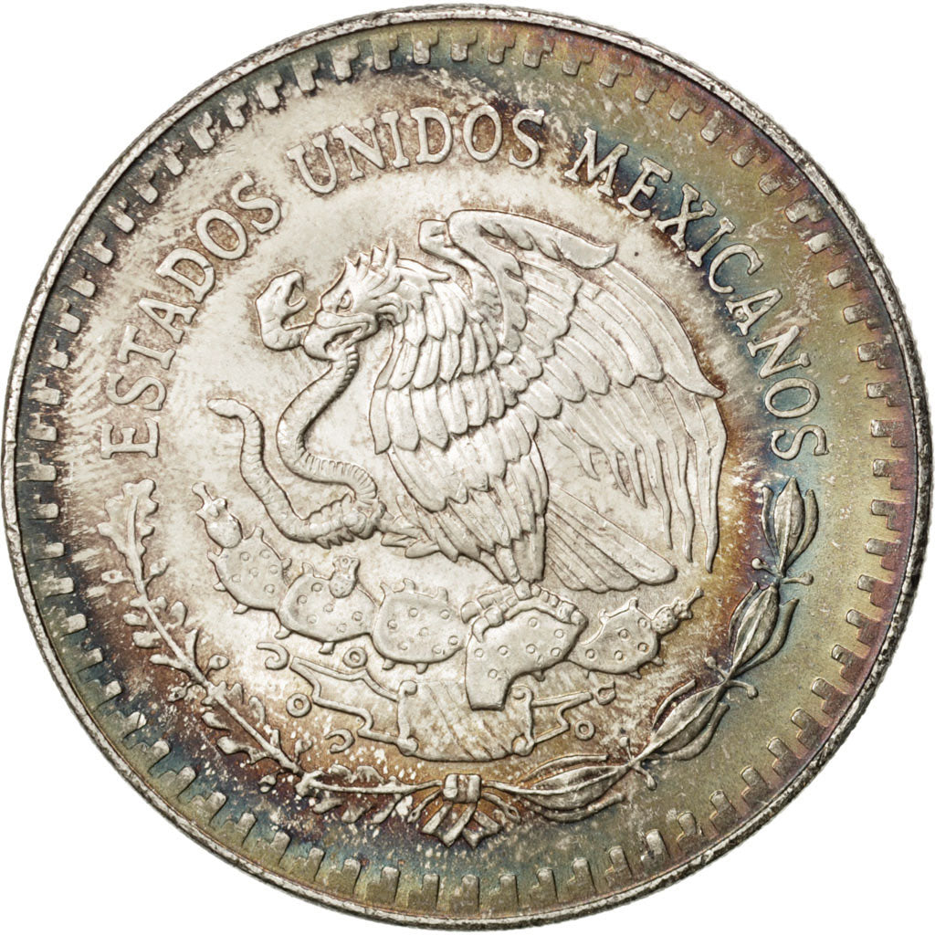 MEXICO, Onza, Troy Ounce of Silver, 1991, Mexico City, KM #494.3, AU(55-58),...