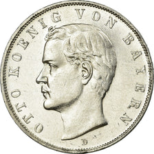 Coin, German States, BAVARIA, Otto, 3 Mark, 1912, Munich, AU(55-58), Silver