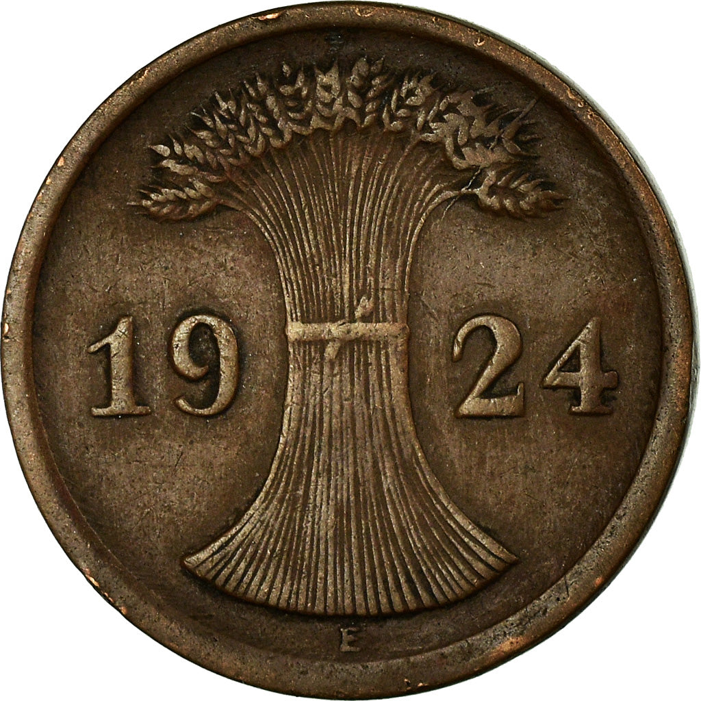 Monnaie, Allemagne, République de Weimar, 2 Rentenpfennig, 1924, Muldenhütten