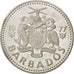 BARBADOS, 10 Dollars, 1977, Franklin Mint, KM #17a, MS(60-62), Silver, 42, 38.55