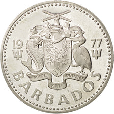 BARBADOS, 5 Dollars, 1977, Franklin Mint, KM #16a, MS(60-62), Silver, 40, 31.65