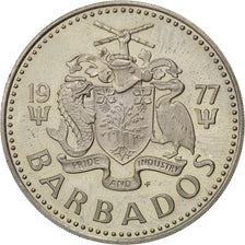 BARBADOS, 2 Dollars, 1977, Franklin Mint, KM #15, MS(60-62), Copper-Nickel, 37,.