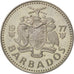 BARBADOS, 2 Dollars, 1977, Franklin Mint, KM #15, MS(60-62), Copper-Nickel, 37,.
