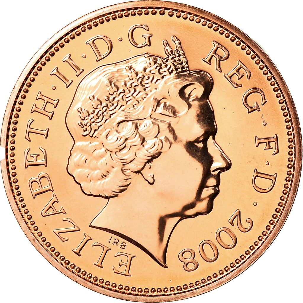 Coin, Great Britain, Elizabeth II, 2 Pence, 2008, MS(63), Copper Plated Steel