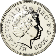 Coin, Great Britain, Elizabeth II, 10 Pence, 2008, MS(63), Copper-nickel, KM:989