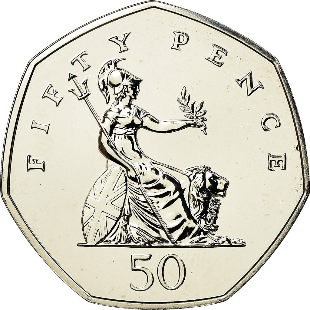 Coin, Great Britain, Elizabeth II, 50 Pence, 2008, MS(63), Copper-nickel, KM:991