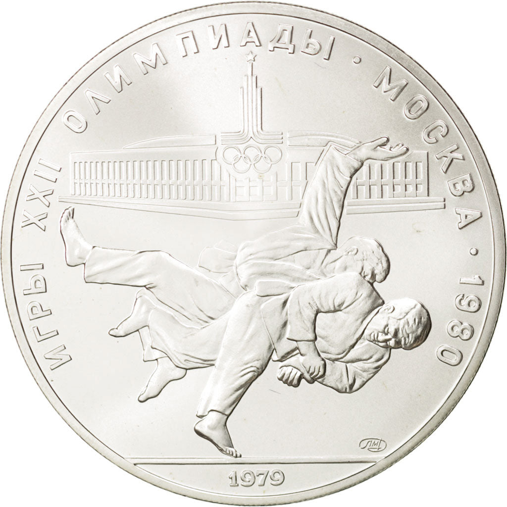 RUSSIA, 10 Roubles, 1979, KM #171, MS(60-62), Silver, 33.36