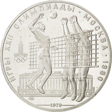 RUSSIA, 10 Roubles, 1979, KM #169, AU(50-53), Silver, 33.35