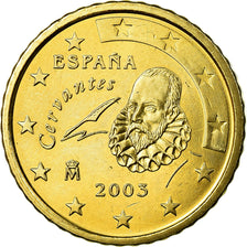 Spagna, 50 Euro Cent, 2003, SPL, Ottone, KM:1045