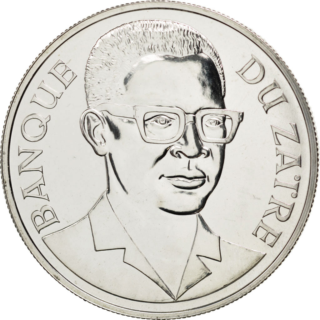 Coin, Zaire, 5 Zaïres, 1975, MS(63), Silver, KM:10