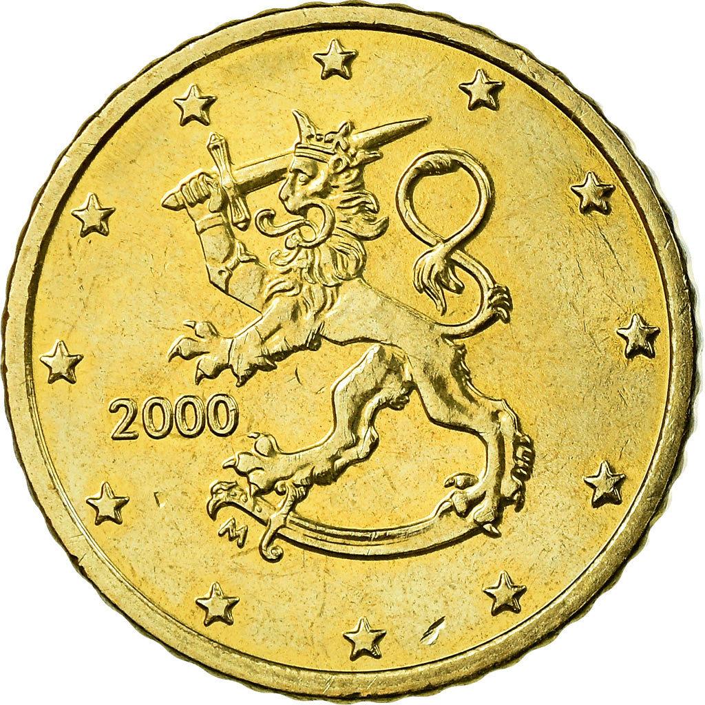Finlandia, 50 Euro Cent, 2000, SPL, Ottone, KM:103