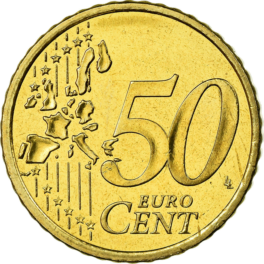 Finlandia, 50 Euro Cent, 2000, SPL, Ottone, KM:103