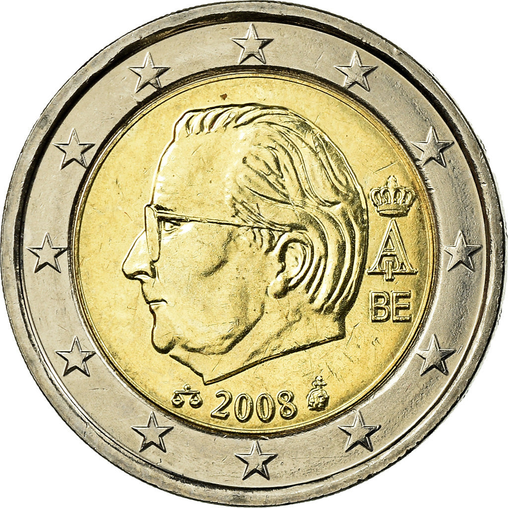 Belgium, 2 Euro, 2008, MS(63), Bi-Metallic, KM:281