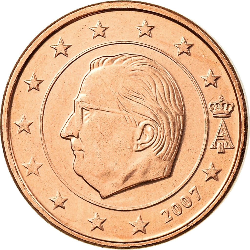 België, Euro Cent, 2007, UNC-, Copper Plated Steel, KM:224