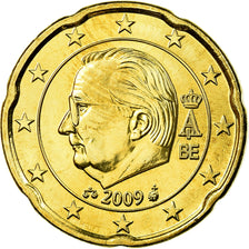 Belgio, 20 Euro Cent, 2009, SPL, Ottone, KM:278