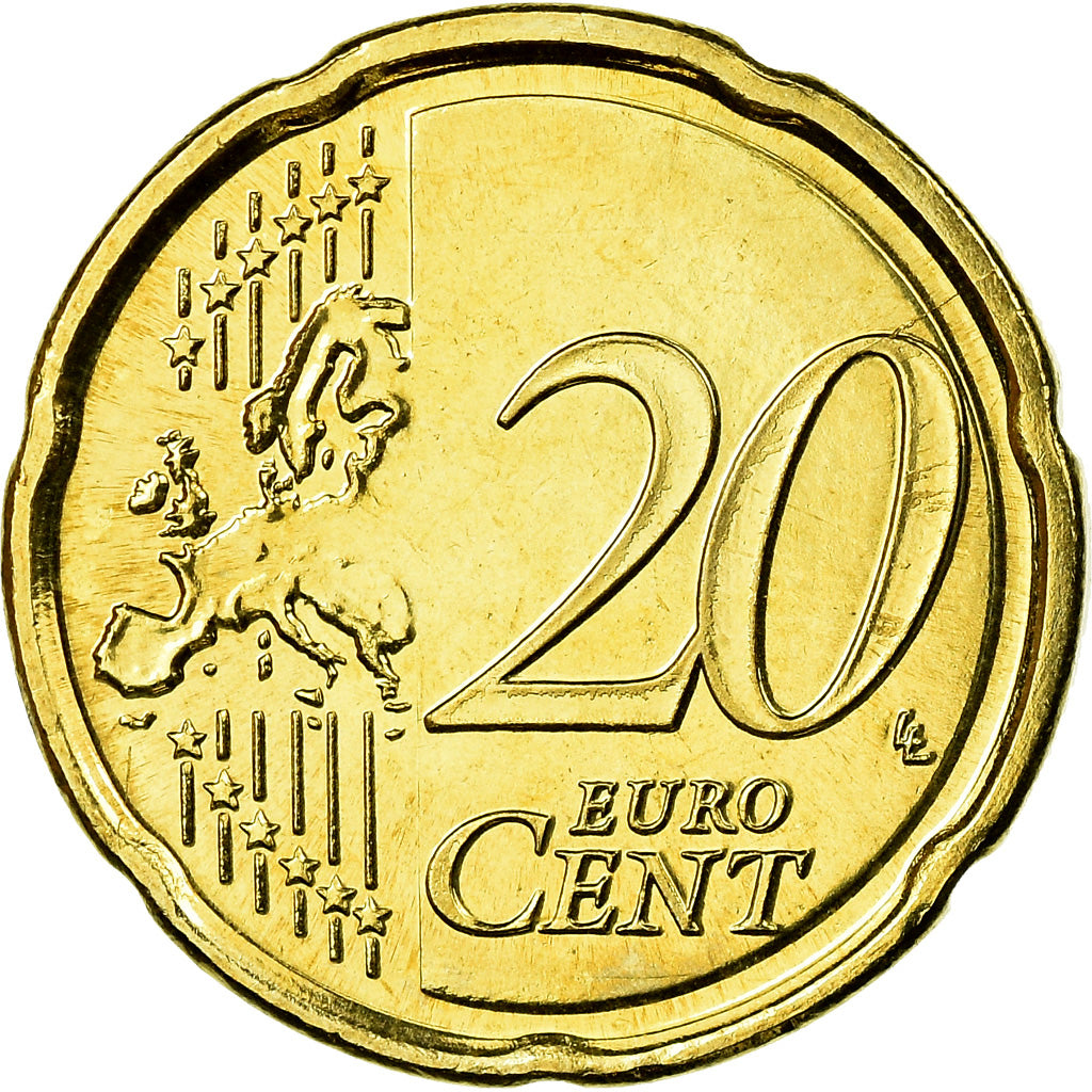 Belgio, 20 Euro Cent, 2009, SPL, Ottone, KM:278