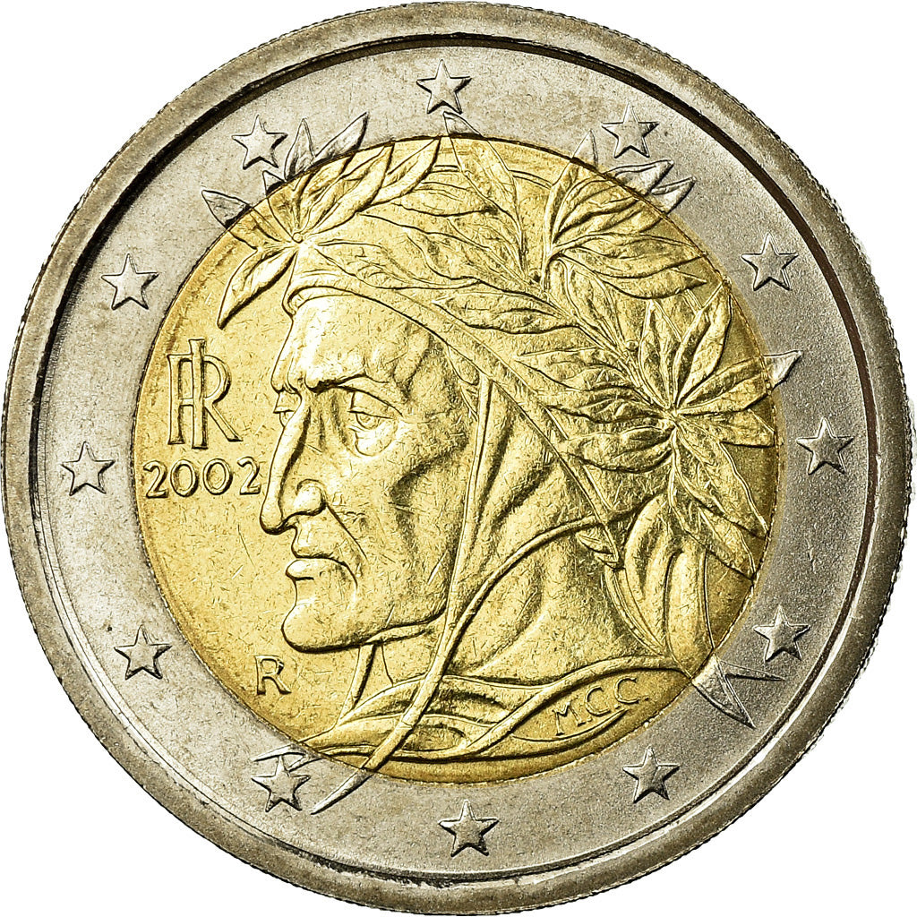 Italy, 2 Euro, 2002, MS(63), Bi-Metallic, KM:217