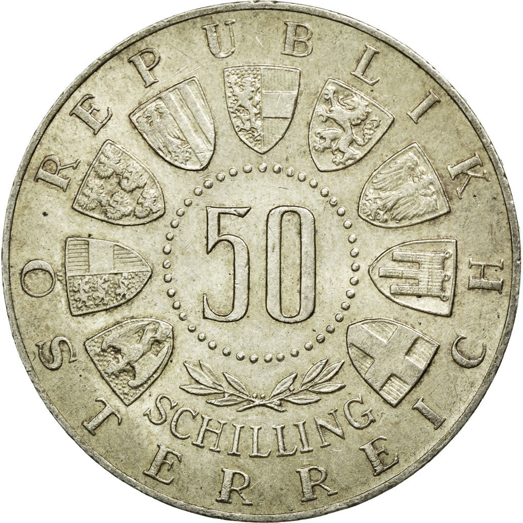 Coin, Austria, 50 Schilling, 1964, AU(50-53), Silver, KM:2896