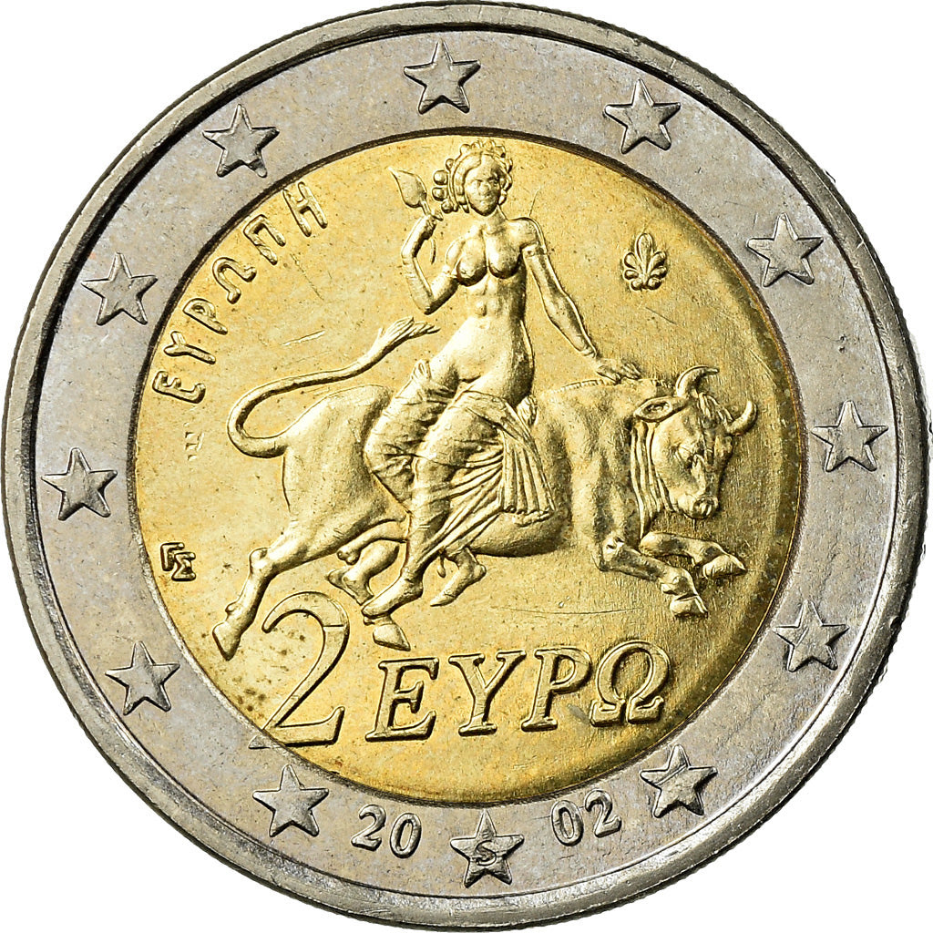 Griechenland, 2 Euro, 2002, UNZ, Bi-Metallic, KM:188