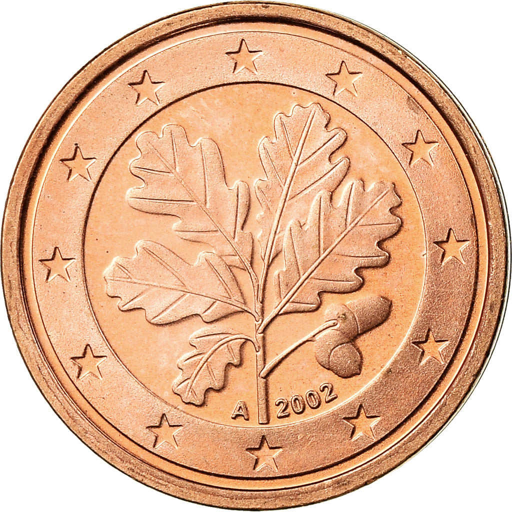 Niemcy - RFN, 2 Euro Cent, 2002, Berlin, MS(63), Miedź platerowana stalą