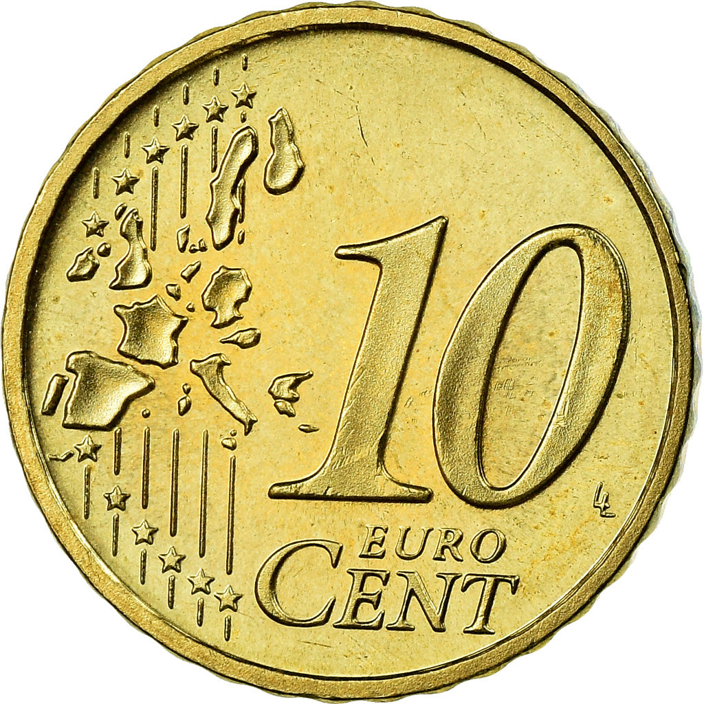 Federale Duitse Republiek, 10 Euro Cent, 2002, UNC-, Tin, KM:210