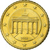 GERMANY - FEDERAL REPUBLIC, 50 Euro Cent, 2002, MS(63), Brass, KM:212