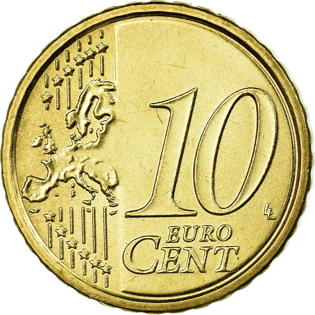 CIDADE DO VATICANO, 10 Euro Cent, 2008, MS(63), Latão, KM:385