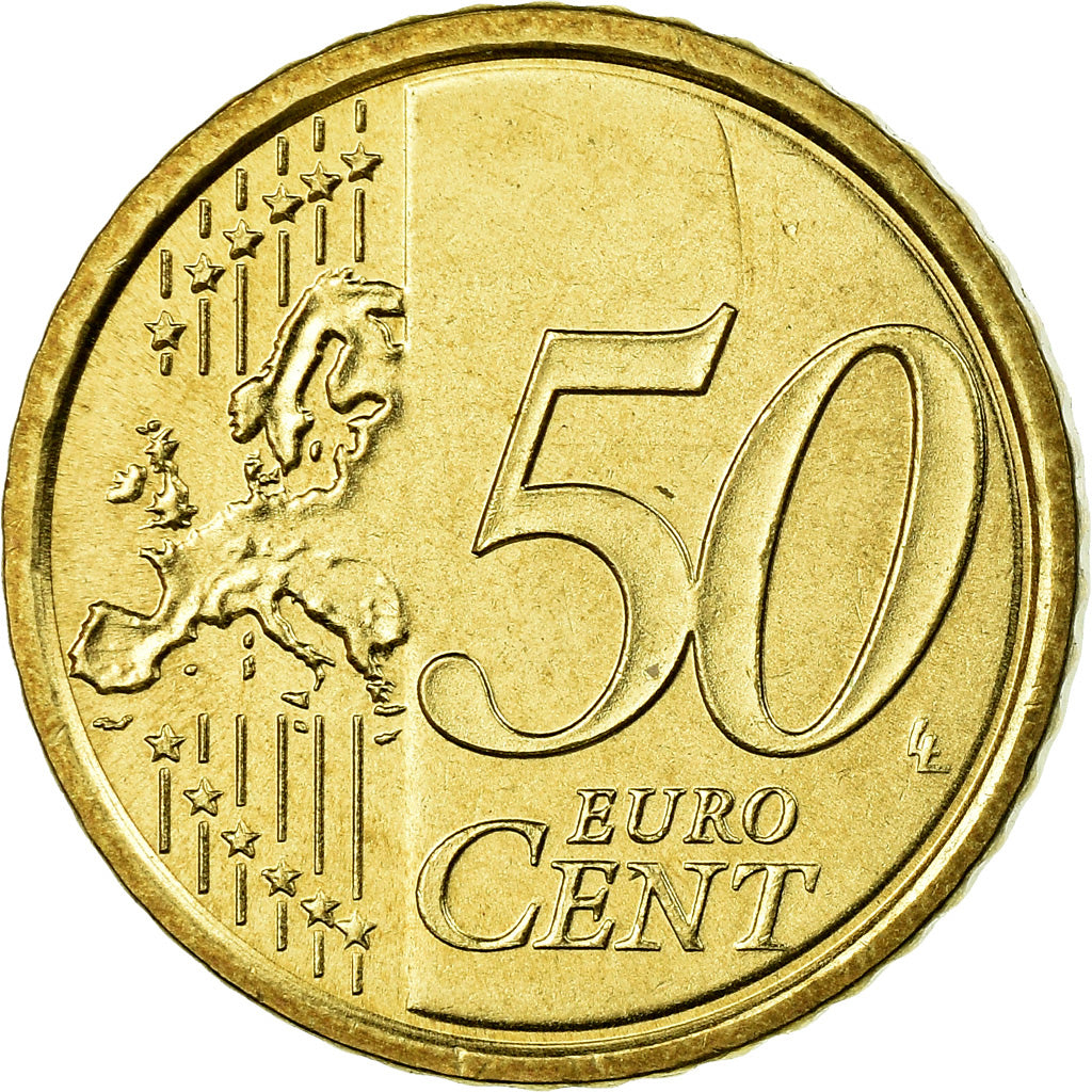 VATICAN CITY, 50 Euro Cent, 2008, MS(63), Brass, KM:387