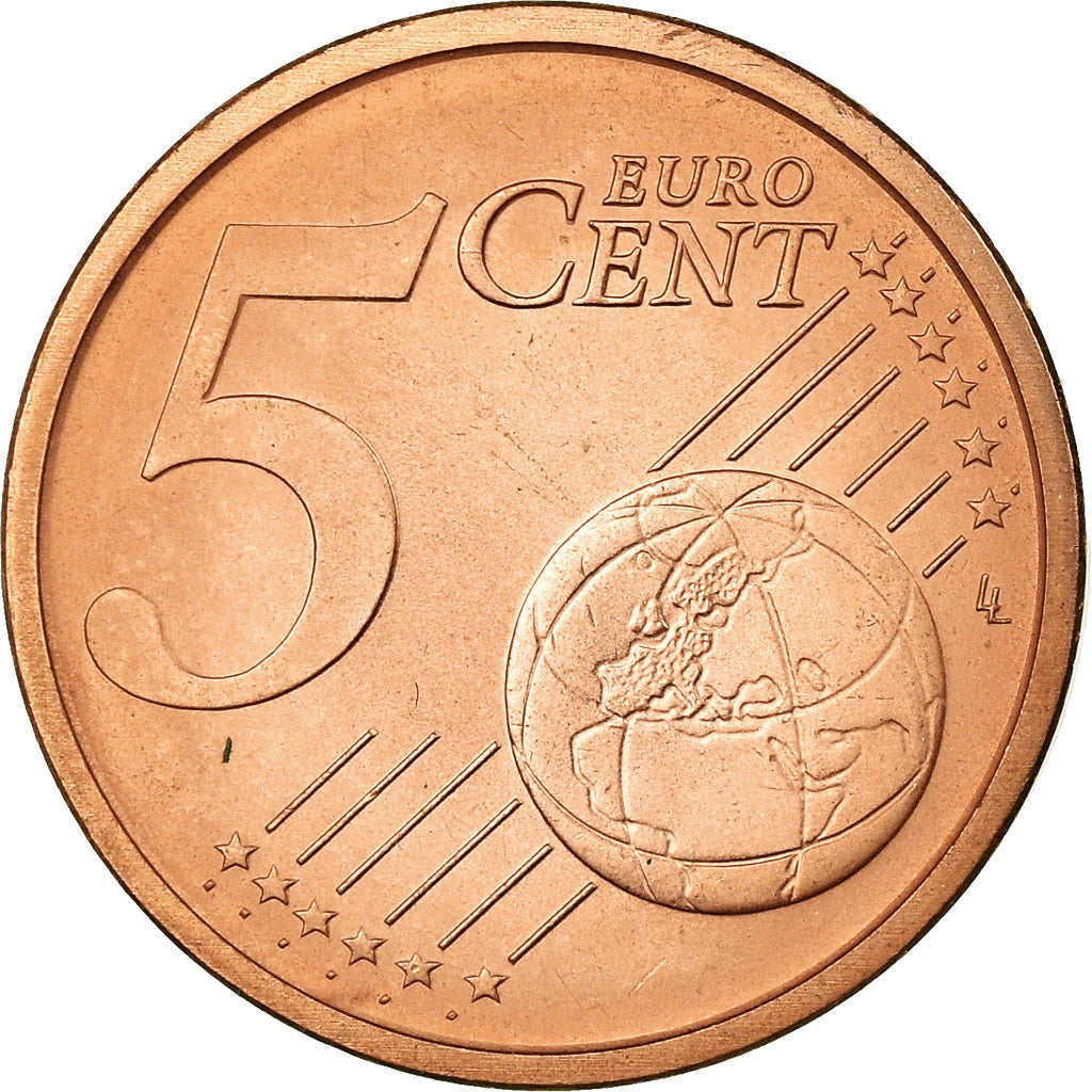 CIDADE DO VATICANO, 5 Euro Cent, 2010, MS(63), Aço Cromado a Cobre, KM:377