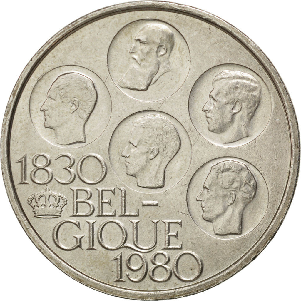 BELGIUM, 500 Francs, 500 Frank, 1980, Brussels, KM #161, EF(40-45), Silver Clad.