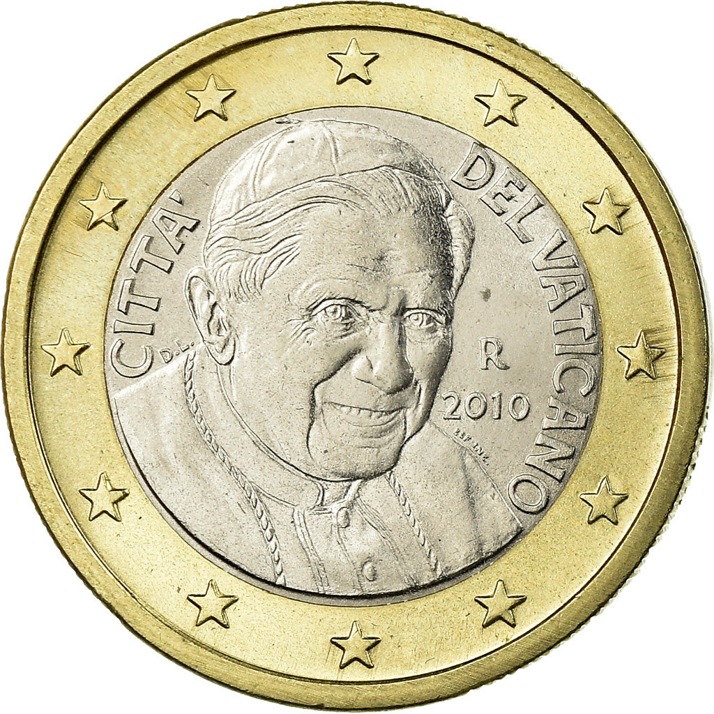 VATICAN CITY, Euro, 2010, MS(63), Bi-Metallic, KM:388