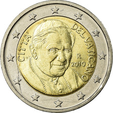 VATICAN CITY, 2 Euro, 2010, MS(63), Bi-Metallic, KM:389
