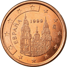 Spain, 5 Euro Cent, 1999, MS(63), Copper Plated Steel, KM:1042