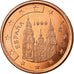 Spain, 5 Euro Cent, 1999, MS(63), Copper Plated Steel, KM:1042