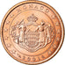 Monaco, 5 Euro Cent, 2001, MS(63), Copper Plated Steel, KM:169