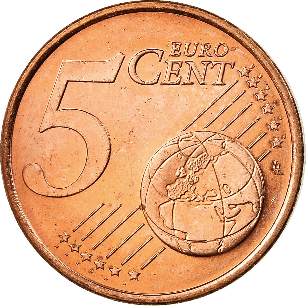 Monaco, 5 Euro Cent, 2001, MS(63), Copper Plated Steel, KM:169