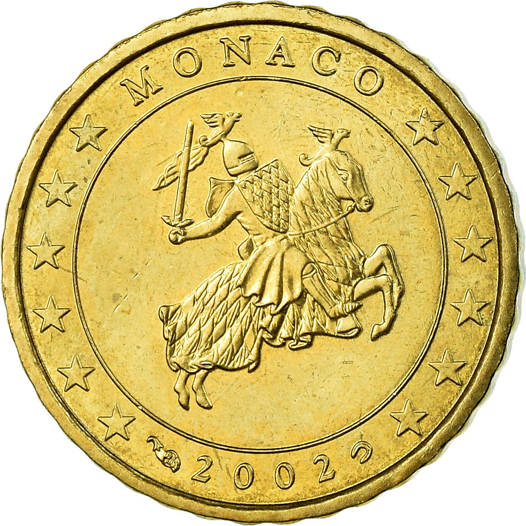 Monaco, 10 Euro Cent, 2002, SPL, Ottone, KM:170