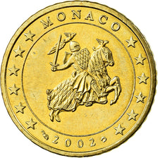 Monaco, 50 Euro Cent, 2002, MS(63), Brass, KM:172