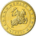 Monaco, 50 Euro Cent, 2002, MS(63), Brass, KM:172