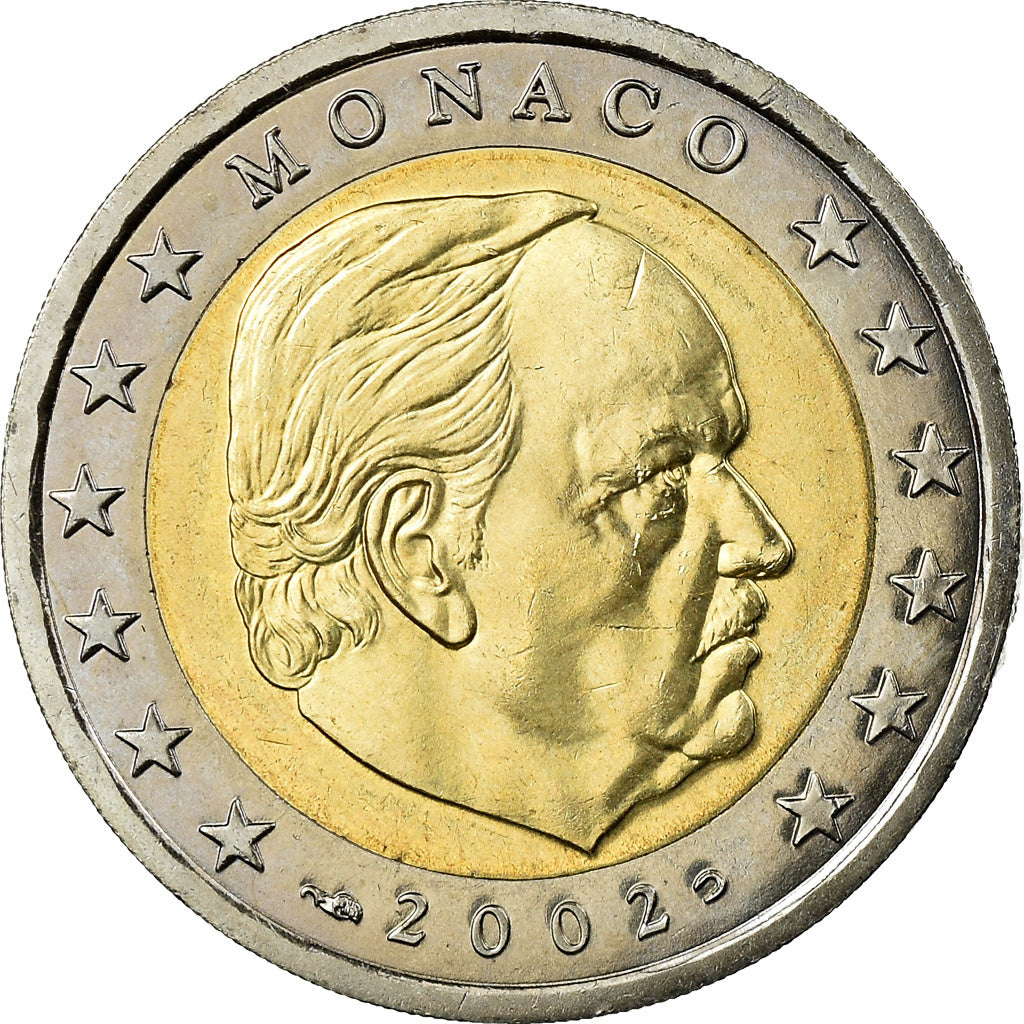 Monaco, 2 Euro, 2002, UNZ, Bi-Metallic, KM:174
