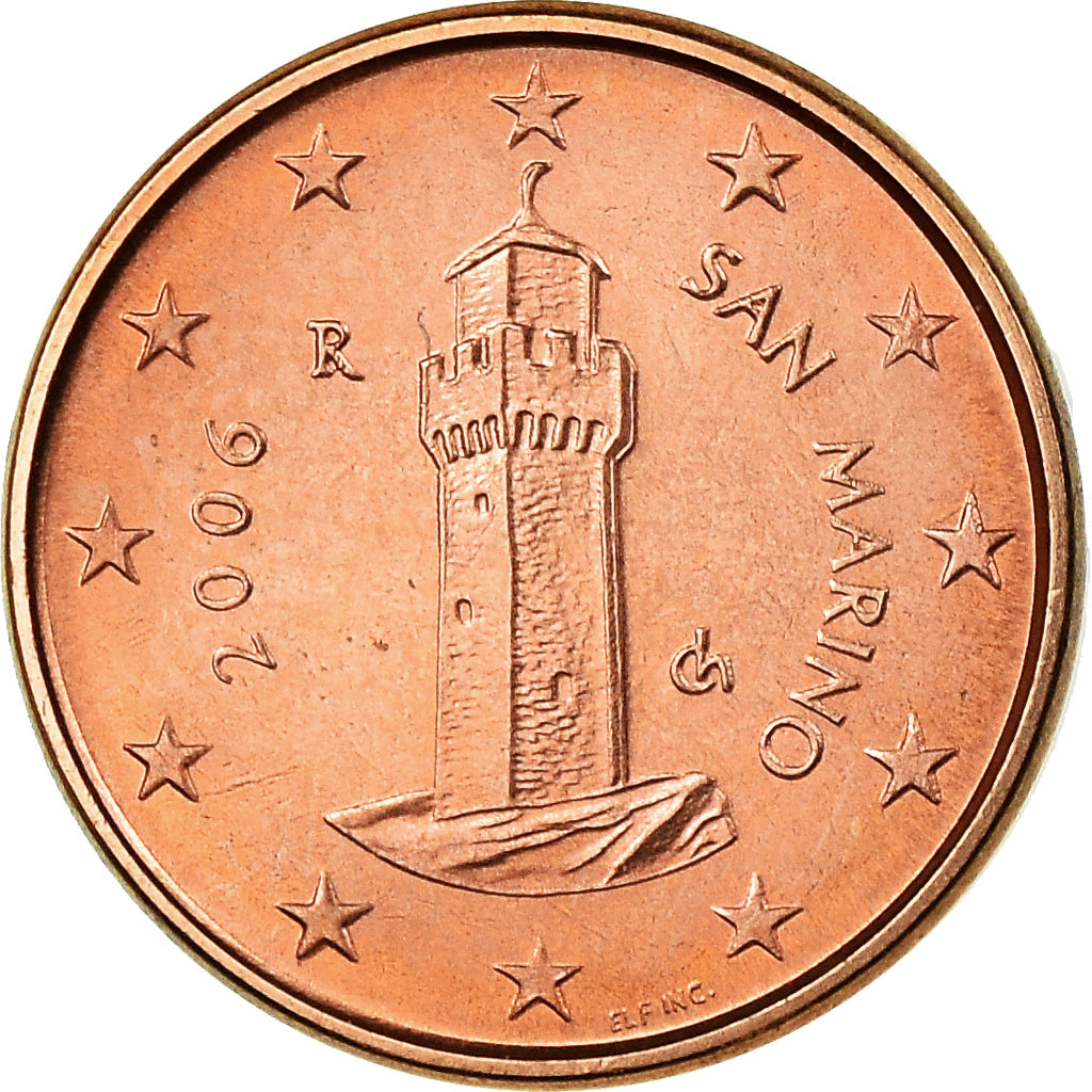 San Marino, Euro Cent, 2006, MS(63), Copper Plated Steel, KM:440