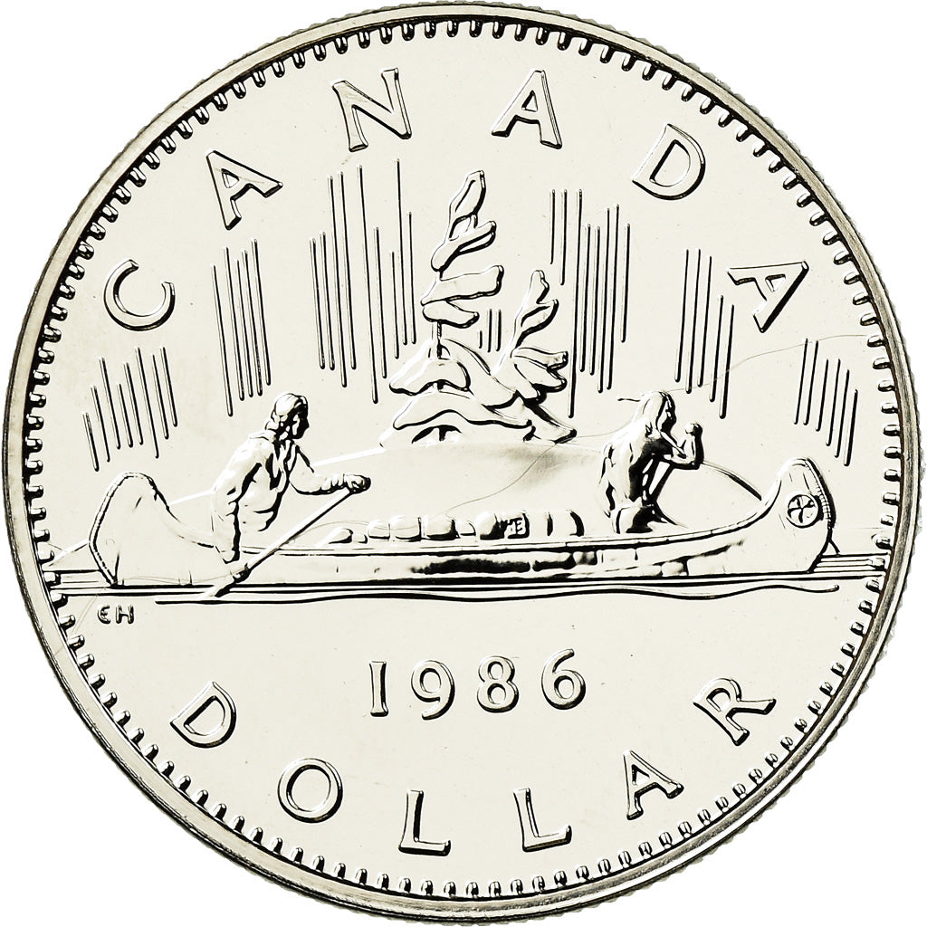 Coin, Canada, Elizabeth II, Dollar, 1986, Royal Canadian Mint, Ottawa