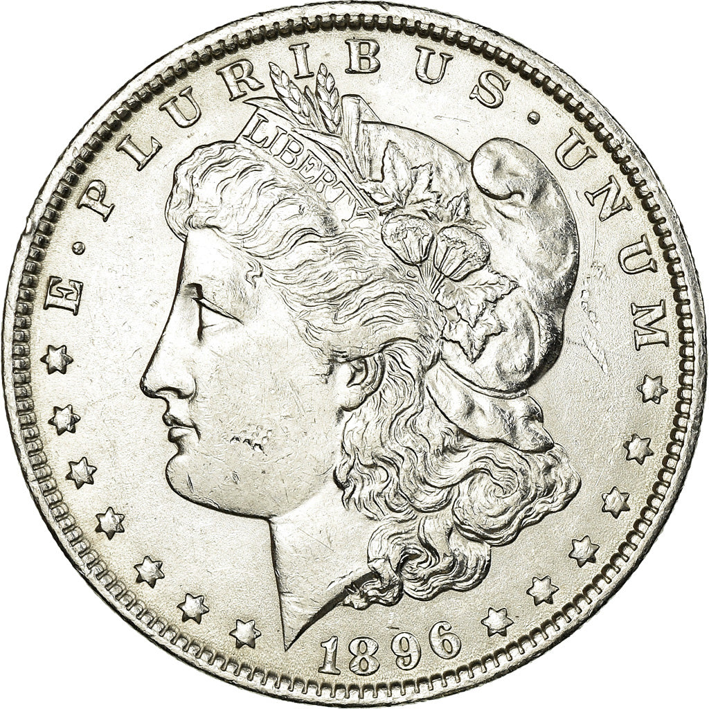 Coin, United States, Morgan Dollar, Dollar, 1896, U.S. Mint, Philadelphia