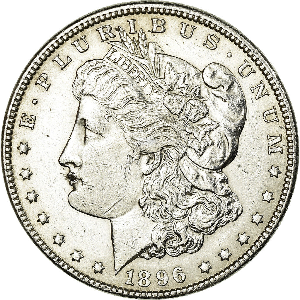 Coin, United States, Morgan Dollar, Dollar, 1896, U.S. Mint, Philadelphia
