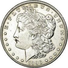 Coin, United States, Morgan Dollar, Dollar, 1896, U.S. Mint, Philadelphia