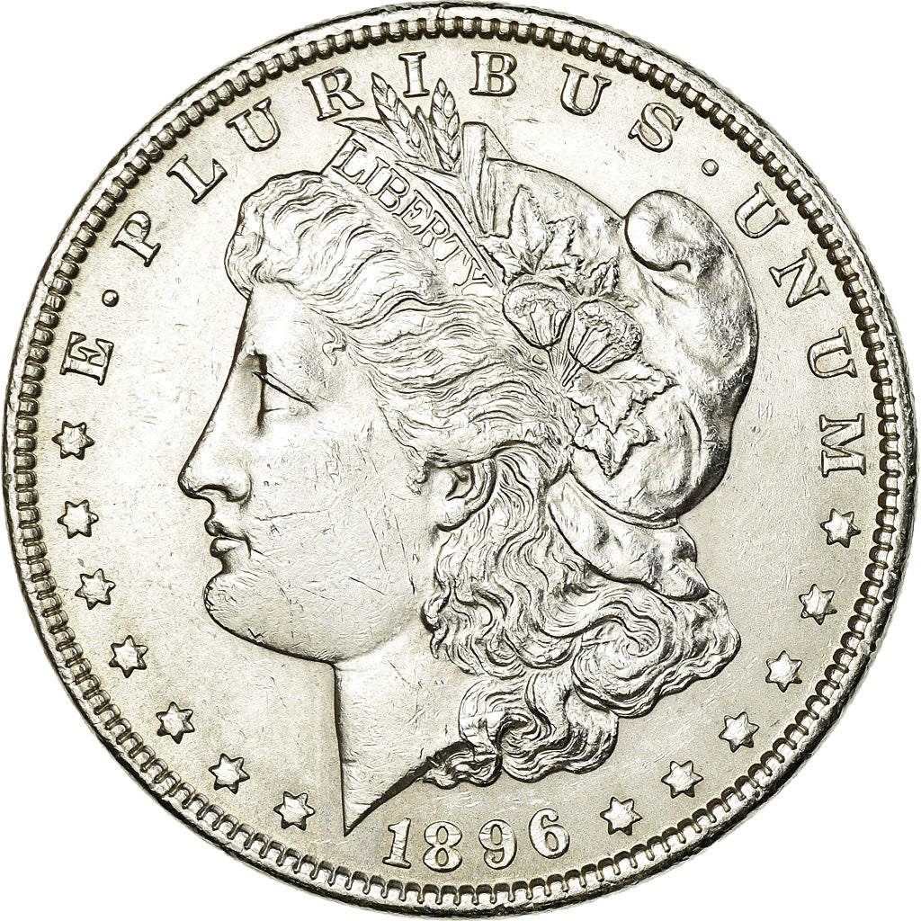 Coin, United States, Morgan Dollar, Dollar, 1896, U.S. Mint, Philadelphia