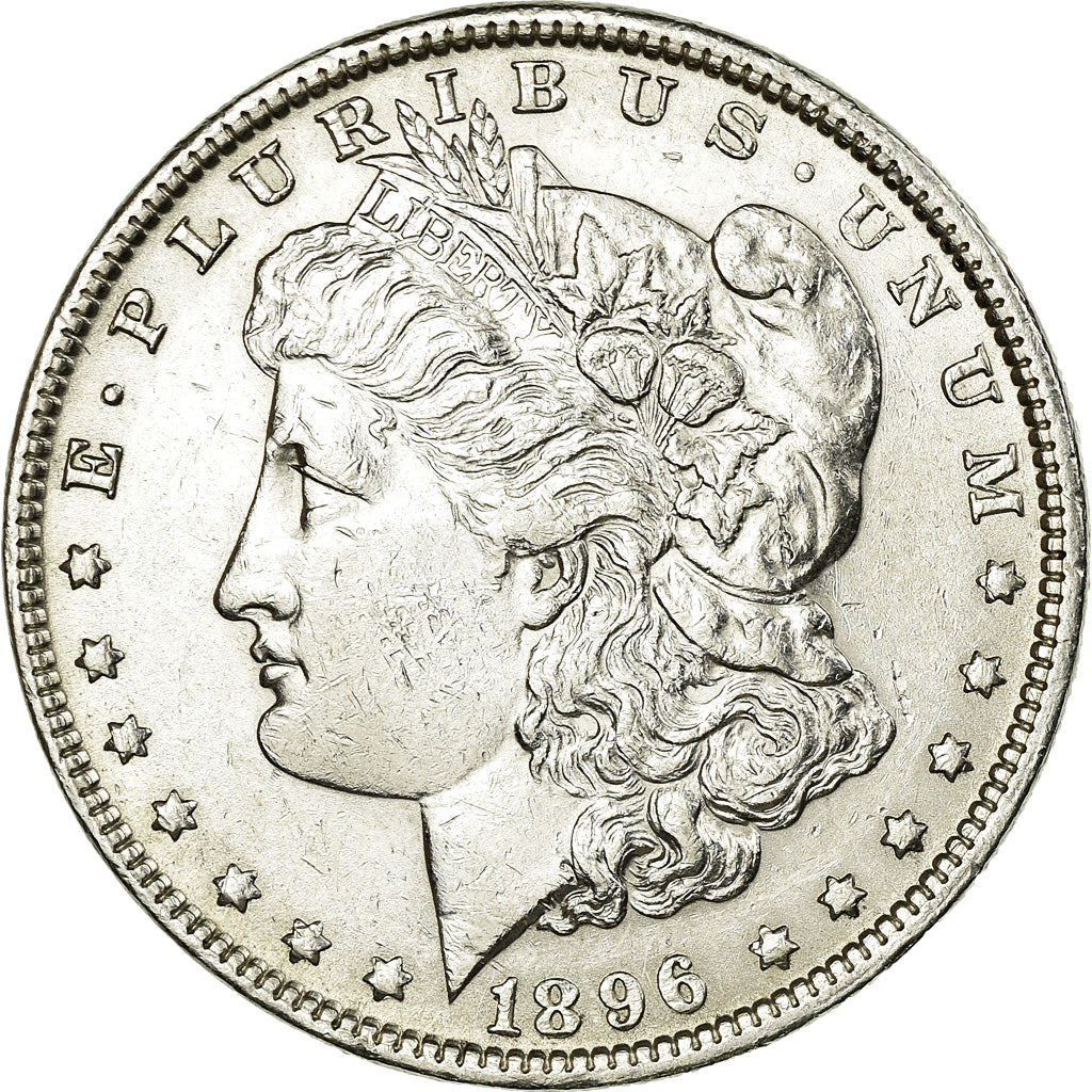Coin, United States, Morgan Dollar, Dollar, 1896, U.S. Mint, Philadelphia
