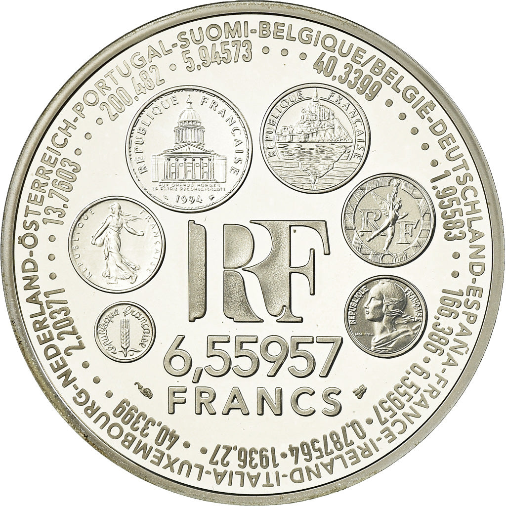 Moneta, Francia, Europa, 6.55957 Francs, 1999, Paris, BE, FDC, Argento, KM:1254