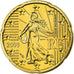 France, 20 Euro Cent, 2003, MS(65-70), Brass, KM:1286