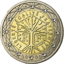 France, 2 Euro, 2003, MS(65-70), Bi-Metallic, KM:1289